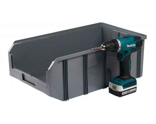 Пластиковый ящик Стелла-техник V-4-серый 502х305х184мм, 20 литров