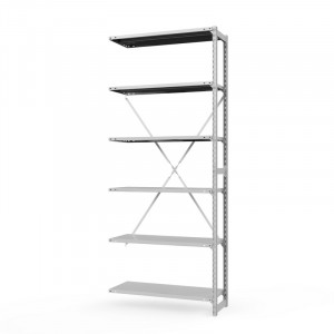 Секция приставная стеллажа металлического ТСУ Универсал, 3000x760x500 мм. Полки: метал. усил. 6 шт.