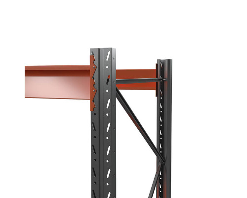 Секция приставная стеллажа металлического паллетного (6000х2700х1100 мм), 5 ярусов