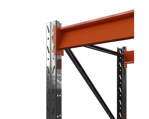 Стеллаж металлический Оптима, 3500x1250x785 мм. Ярусы: 4 шт. без настила