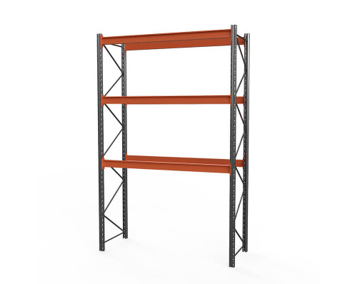 Стеллаж металлический паллетный (4500х2700х1100 мм), 3 яруса