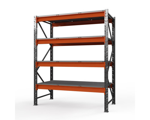 Стеллаж металлический Оптима, 3500x1250x785 мм. Ярусы: 4 шт. метал.
