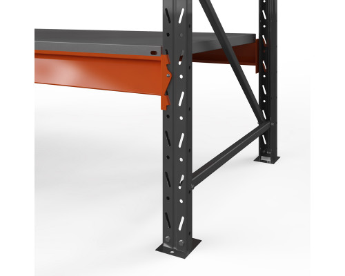 Стеллаж металлический Оптима, 3500x1250x785 мм. Ярусы: 4 шт. метал.