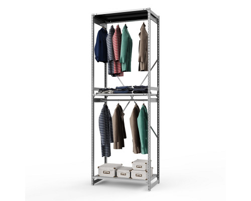 Стеллаж металлический ТСУ Универсал, 3000x1060x500 мм.Штанги: 2шт. Полки: метал. 3 шт.