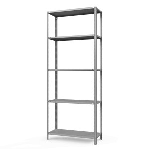 Стеллаж металлический ТС Лайт, 2500x1200x300 мм. Полки: 5 шт. метал.