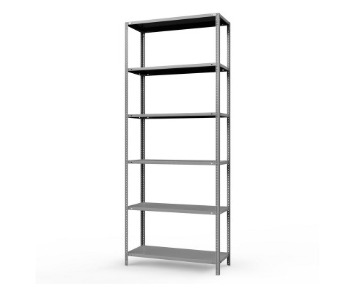 Стеллаж металлический ТС Лайт, 3000x700x300 мм. Полки: 6 шт. метал.