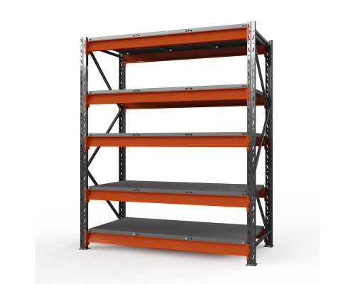 Стеллаж металлический Оптима, 3500x1250x785 мм. Ярусы: 5 шт. метал.
