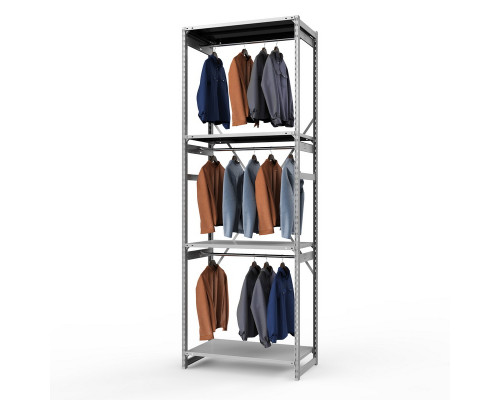 Стеллаж металлический ТСУ Универсал, 3000x1060x600 мм.Штанги: 3шт. Полки: метал. усил. 4 шт.