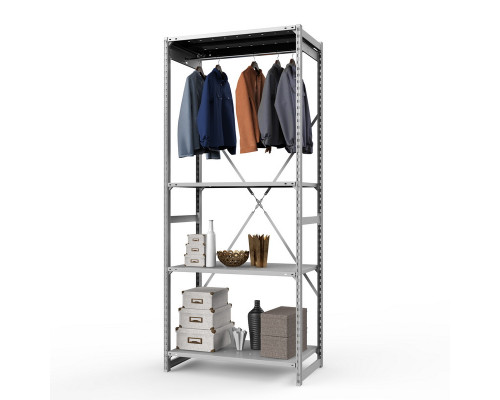 Стеллаж металлический ТСУ Универсал, 2500x1060x500 мм.Штанги: 1шт. Полки: метал. усил. перф. 4 шт.