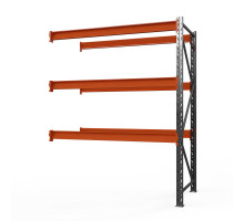 Секция приставная стеллажа металлического Оптима, 2000x1530x785 мм. Ярусы: 3 шт. без настила