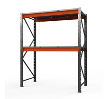 Стеллаж металлический Оптима, 2000x2500x785 мм. Ярусы: 2 шт. метал.