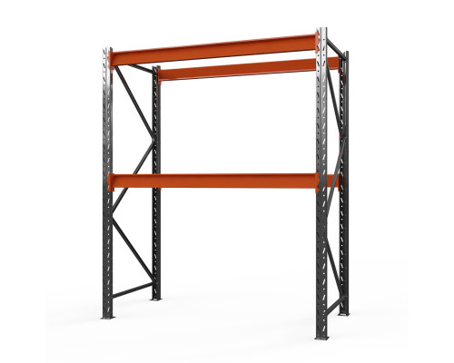 Стеллаж металлический Оптима, 2000x1530x785 мм. Ярусы: 2 шт. без настила