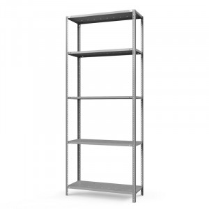 Стеллаж металлический ТС Лайт, 2500x1200x500 мм. Полки: 5 шт. метал. перф.