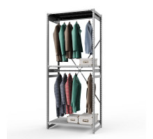 Стеллаж металлический ТСУ Универсал, 2500x1060x600 мм.Штанги: 2шт. Полки: метал. перф. 3 шт.