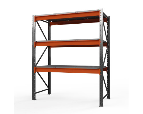 Стеллаж металлический Оптима, 3500x1530x785 мм. Ярусы: 3 шт. метал.