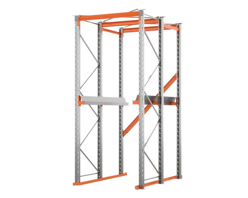 Стеллаж набивной паллетный (3500х1580х1800 мм), 1 линия, 2 яруса