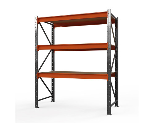 Стеллаж металлический Оптима, 3000x2500x785 мм. Ярусы: 3 шт. фанера