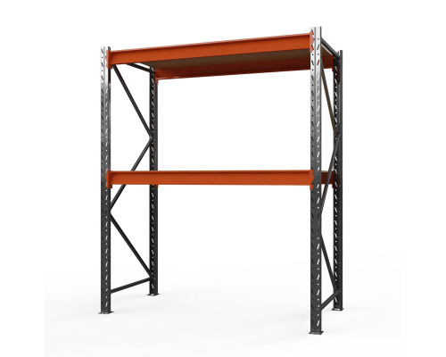 Стеллаж металлический Оптима, 2000x1530x785 мм. Ярусы: 2 шт. фанера