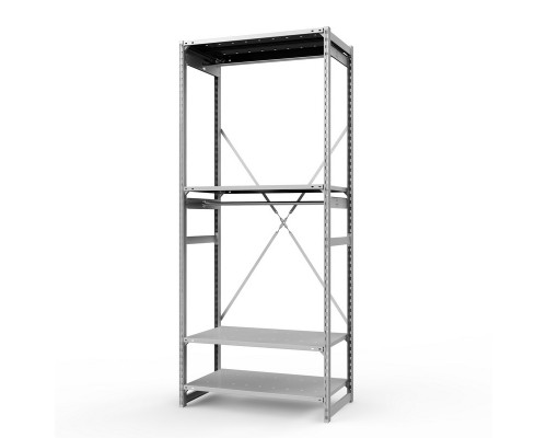 Стеллаж металлический ТСУ Универсал, 2500x1060x500 мм.Штанги: 2шт. Полки: метал. перф. 4 шт.