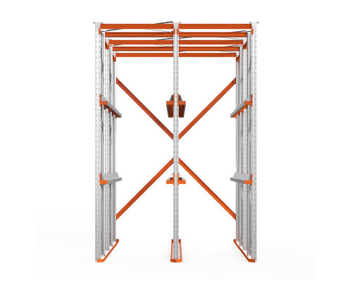 Стеллаж набивной паллетный (4500х3060х4000 мм), 2 линии, 3 яруса