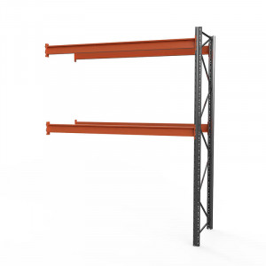 Секция приставная стеллажа металлического паллетного (3500х2700х1100 мм), 2 яруса