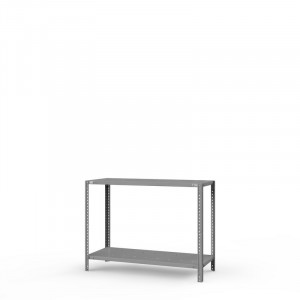 Стеллаж металлический ТС Лайт, 1000x700x400 мм. Полки: 2 шт. метал. перф.