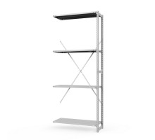 Секция приставная стеллажа металлического ТСУ Универсал, 2000x1060x500 мм. Полки: метал. усил. 4 шт.