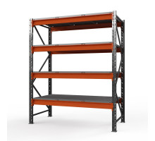 Стеллаж металлический Оптима, 3000x1250x785 мм. Ярусы: 4 шт. метал.