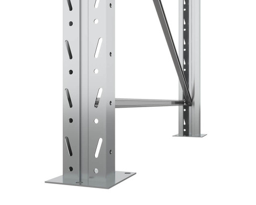 Стеллаж металлический паллетный (2000х2700х1100 мм), 1 ярус