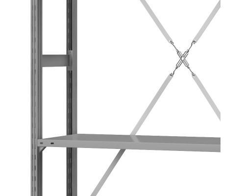 Стеллаж металлический ТСУ Универсал, 2500x1060x800 мм. Полки: метал. усил. 5 шт.