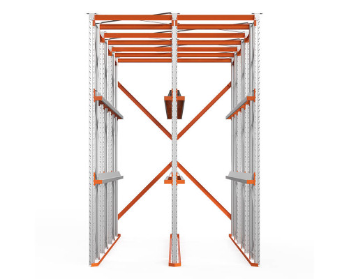Стеллаж набивной паллетный (4500х3060х6000 мм), 2 линии, 3 яруса